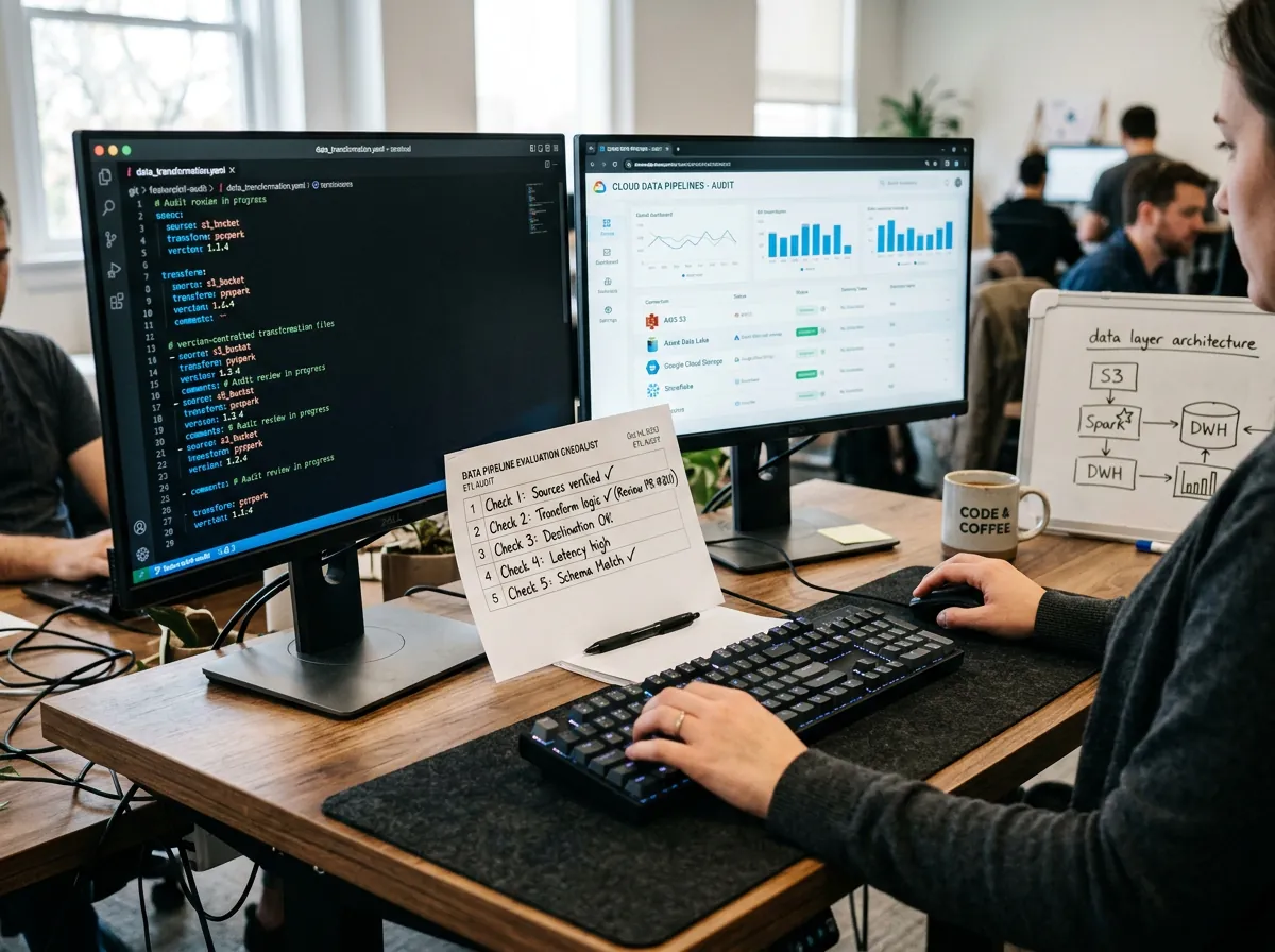 Raamwerk met vijf tests voor het kiezen van een business intelligence-tool op basis van portabiliteit: onafhankelijke dataopslag, beheerde metrics, gedocumenteerde interfaces, transformaties onder versiebeheer en connectiviteit met meerdere platforms.